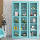 Modern Display Stand Steel Display Cabinet with Adjustable Interior Shelves Clearhalo 'Display & China Cabinets' 'display_china_cabinets' 'furn' 'furn_display_china_cabinets' 'Furniture' 'Kitchen & Dining Furniture' 6222537