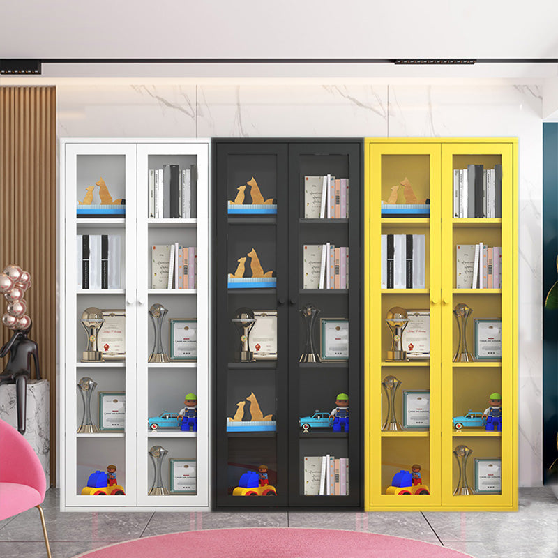 Modern Display Stand Steel Display Cabinet with Adjustable Interior Shelves Clearhalo 'Display & China Cabinets' 'display_china_cabinets' 'furn' 'furn_display_china_cabinets' 'Furniture' 'Kitchen & Dining Furniture' 6222541