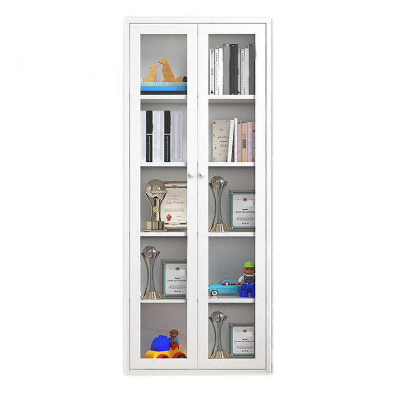 Modern Display Stand Steel Display Cabinet with Adjustable Interior Shelves White Clearhalo 'Display & China Cabinets' 'display_china_cabinets' 'furn' 'furn_display_china_cabinets' 'Furniture' 'Kitchen & Dining Furniture' 6222544