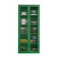 Modern Display Stand Steel Display Cabinet with Adjustable Interior Shelves Green Clearhalo 'Display & China Cabinets' 'display_china_cabinets' 'furn' 'furn_display_china_cabinets' 'Furniture' 'Kitchen & Dining Furniture' 6222546