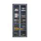 Modern Display Stand Steel Display Cabinet with Adjustable Interior Shelves Grey Clearhalo 'Display & China Cabinets' 'display_china_cabinets' 'furn' 'furn_display_china_cabinets' 'Furniture' 'Kitchen & Dining Furniture' 6222548