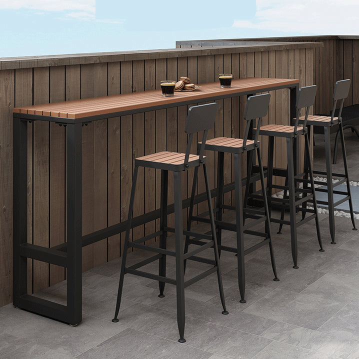 Contemporary Reclaimed Wood Bar Table Set 1/2/5 Pieces Counter Table Clearhalo 'Bar Furniture' 'furn' 'furn_home_bar_bar_sets' 'Furniture' 'Home Bars & Bar Sets' 'home_bar_bar_sets' 'Kitchen & Dining Furniture' 6222584
