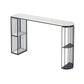 Glam Table and Stool Set Oval 1/2/3 Pieces Bar Pub Table Set Black 71"L x 16"W Clearhalo 'Bar Furniture' 'furn' 'furn_home_bar_bar_sets' 'Furniture' 'Home Bars & Bar Sets' 'home_bar_bar_sets' 'Kitchen & Dining Furniture' 6222606