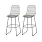 Glam Table and Stool Set Oval 1/2/3 Pieces Bar Pub Table Set Grey 30"H Stools (Set of 4) Clearhalo 'Bar Furniture' 'furn' 'furn_home_bar_bar_sets' 'Furniture' 'Home Bars & Bar Sets' 'home_bar_bar_sets' 'Kitchen & Dining Furniture' 6222610