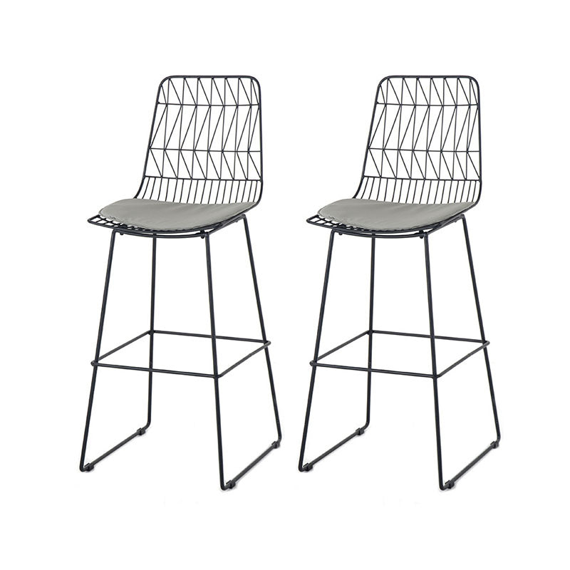 Glam Table and Stool Set Oval 1/2/3 Pieces Bar Pub Table Set Grey 30"H Stools (Set of 4) Clearhalo 'Bar Furniture' 'furn' 'furn_home_bar_bar_sets' 'Furniture' 'Home Bars & Bar Sets' 'home_bar_bar_sets' 'Kitchen & Dining Furniture' 6222610