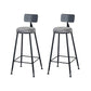 Glam Table and Stool Set Oval 1/2/3 Pieces Bar Pub Table Set Black-Gray 29.5"H Stool (Set of 2) Clearhalo 'Bar Furniture' 'furn' 'furn_home_bar_bar_sets' 'Furniture' 'Home Bars & Bar Sets' 'home_bar_bar_sets' 'Kitchen & Dining Furniture' 6222613