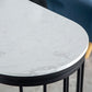 Glam Table and Stool Set Oval 1/2/3 Pieces Bar Pub Table Set Clearhalo 'Bar Furniture' 'furn' 'furn_home_bar_bar_sets' 'Furniture' 'Home Bars & Bar Sets' 'home_bar_bar_sets' 'Kitchen & Dining Furniture' 6222618