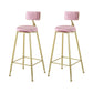 Glam Table and Stool Set Oval 1/2/3 Pieces Bar Pub Table Set Gold Pink 29.5"H Stool (Set of 2) Clearhalo 'Bar Furniture' 'furn' 'furn_home_bar_bar_sets' 'Furniture' 'Home Bars & Bar Sets' 'home_bar_bar_sets' 'Kitchen & Dining Furniture' 6222619
