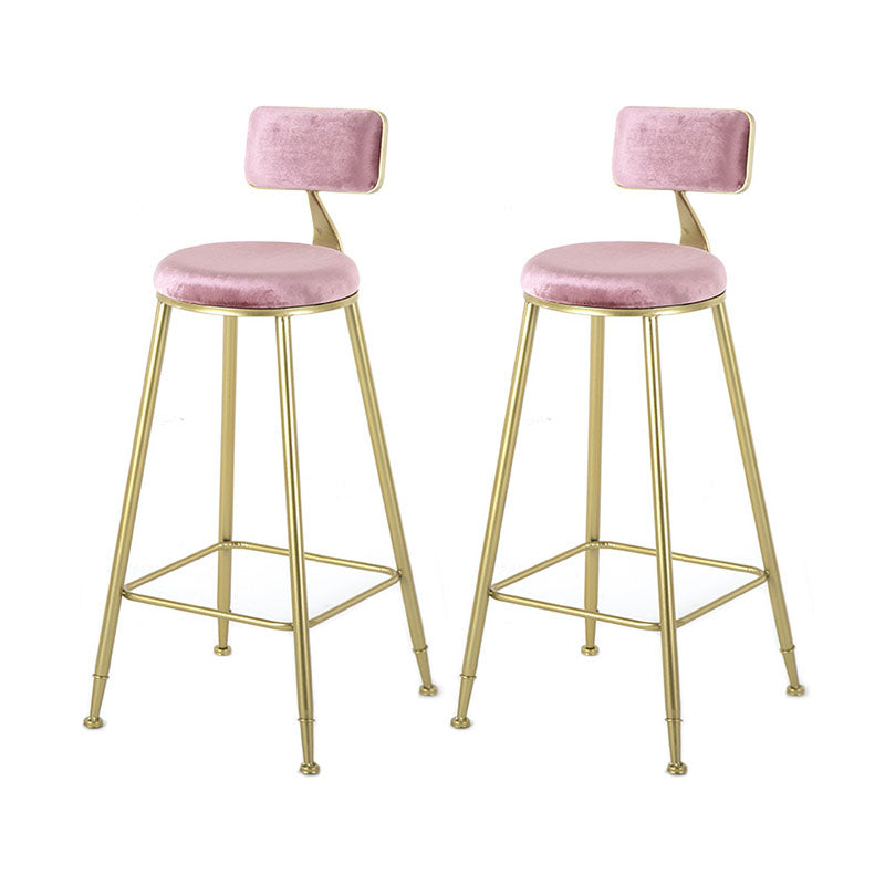 Glam Table and Stool Set Oval 1/2/3 Pieces Bar Pub Table Set Gold Pink 29.5"H Stool (Set of 2) Clearhalo 'Bar Furniture' 'furn' 'furn_home_bar_bar_sets' 'Furniture' 'Home Bars & Bar Sets' 'home_bar_bar_sets' 'Kitchen & Dining Furniture' 6222619
