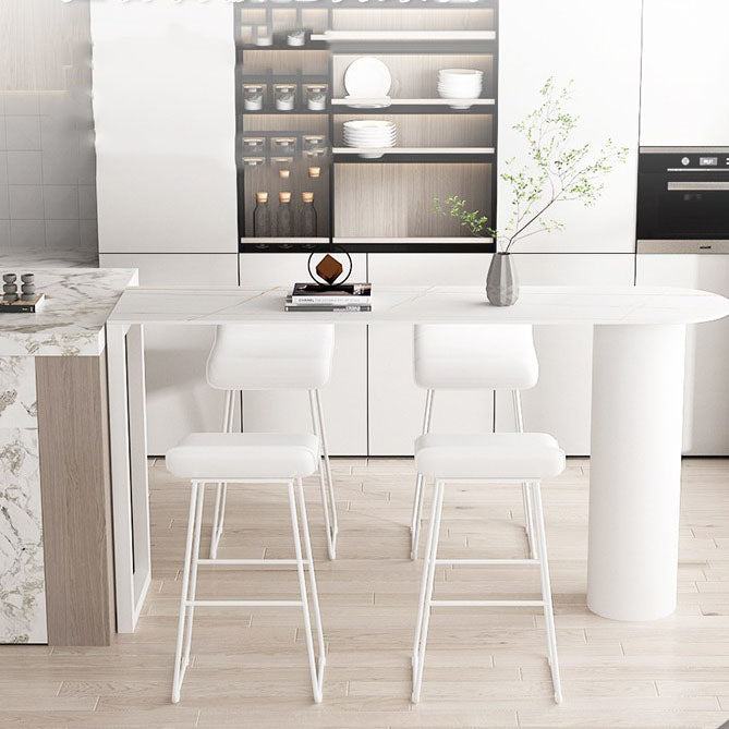 Modern Stone Bar Table Set 1/3/5 Pieces Counter Table with Backless Stools Clearhalo 'Bar Furniture' 'furn' 'furn_home_bar_bar_sets' 'Furniture' 'Home Bars & Bar Sets' 'home_bar_bar_sets' 'Kitchen & Dining Furniture' 6222677
