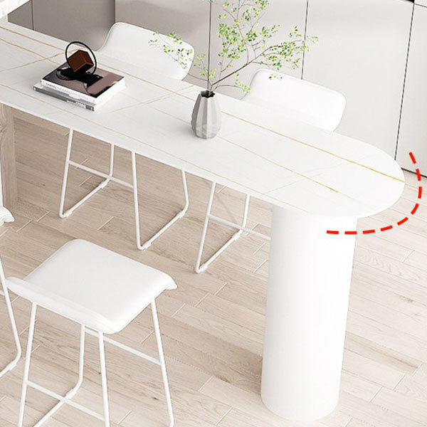 Modern Stone Bar Table Set 1/3/5 Pieces Counter Table with Backless Stools Clearhalo 'Bar Furniture' 'furn' 'furn_home_bar_bar_sets' 'Furniture' 'Home Bars & Bar Sets' 'home_bar_bar_sets' 'Kitchen & Dining Furniture' 6222683