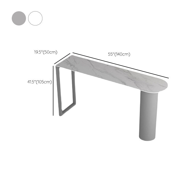 Modern Stone Bar Table Set 1/3/5 Pieces Counter Table with Backless Stools Clearhalo 'Bar Furniture' 'furn' 'furn_home_bar_bar_sets' 'Furniture' 'Home Bars & Bar Sets' 'home_bar_bar_sets' 'Kitchen & Dining Furniture' 6222686