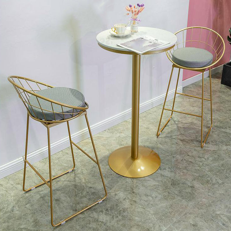 Glam Style Fixed Bar Table Set 1/3 Pieces Faux Marble Counter Table Set Clearhalo 'Bar Furniture' 'furn' 'furn_home_bar_bar_sets' 'Furniture' 'Home Bars & Bar Sets' 'home_bar_bar_sets' 'Kitchen & Dining Furniture' 6222697