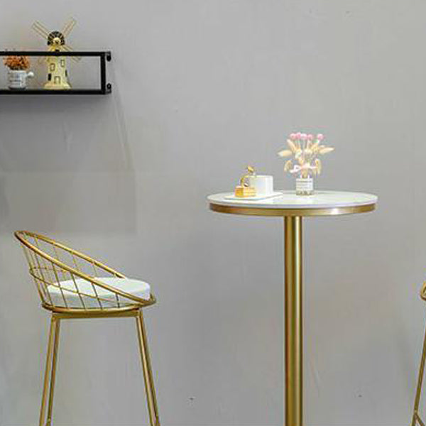 Glam Style Fixed Bar Table Set 1/3 Pieces Faux Marble Counter Table Set Clearhalo 'Bar Furniture' 'furn' 'furn_home_bar_bar_sets' 'Furniture' 'Home Bars & Bar Sets' 'home_bar_bar_sets' 'Kitchen & Dining Furniture' 6222699