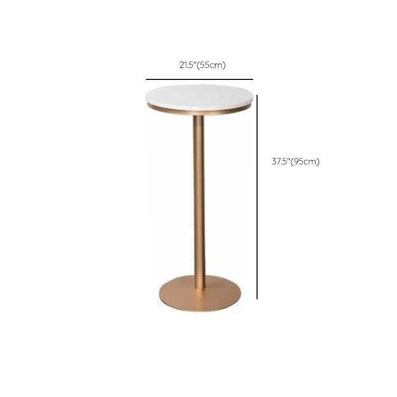 Glam Style Fixed Bar Table Set 1/3 Pieces Faux Marble Counter Table Set Clearhalo 'Bar Furniture' 'furn' 'furn_home_bar_bar_sets' 'Furniture' 'Home Bars & Bar Sets' 'home_bar_bar_sets' 'Kitchen & Dining Furniture' 6222706