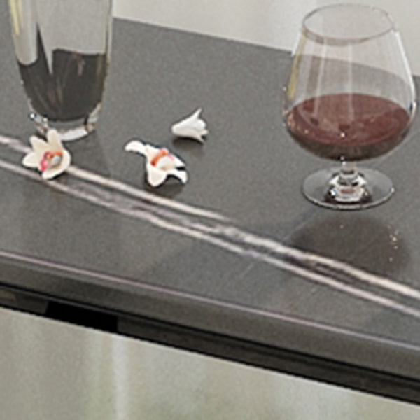 Set da pub fisso stile glam Set da tavolo da bancone ovale in pietra da 1/3 pezzi