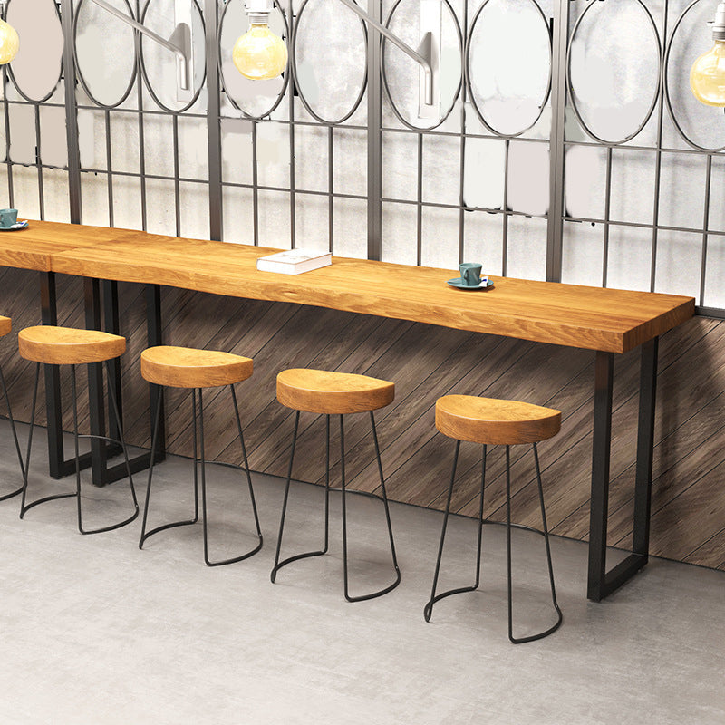 1/4/5-teiliges modernes Tischset, rechteckiger Bartisch aus Holz mit rückenfreien Hockern