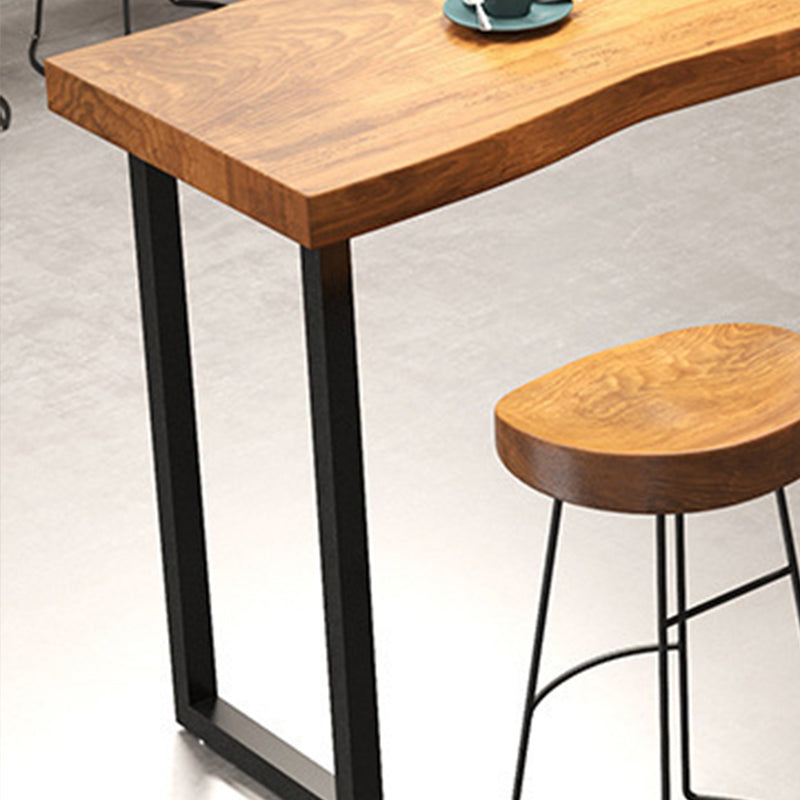 1/4/5-teiliges modernes Tischset, rechteckiger Bartisch aus Holz mit rückenfreien Hockern