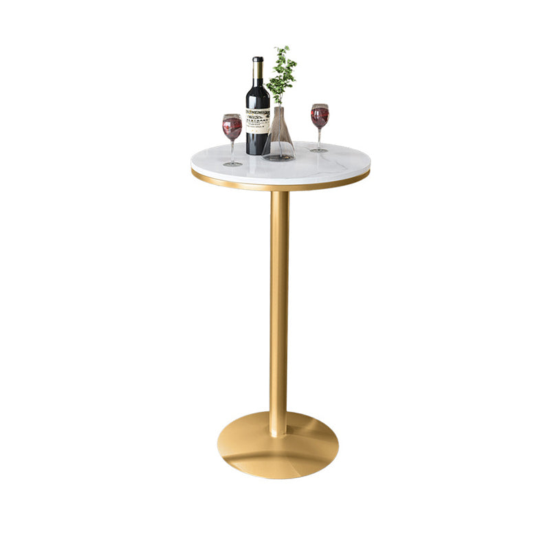 Metal Contemporary Pub Table Set 1/2/3/4 Pieces Bar Set with Upholstered Stools