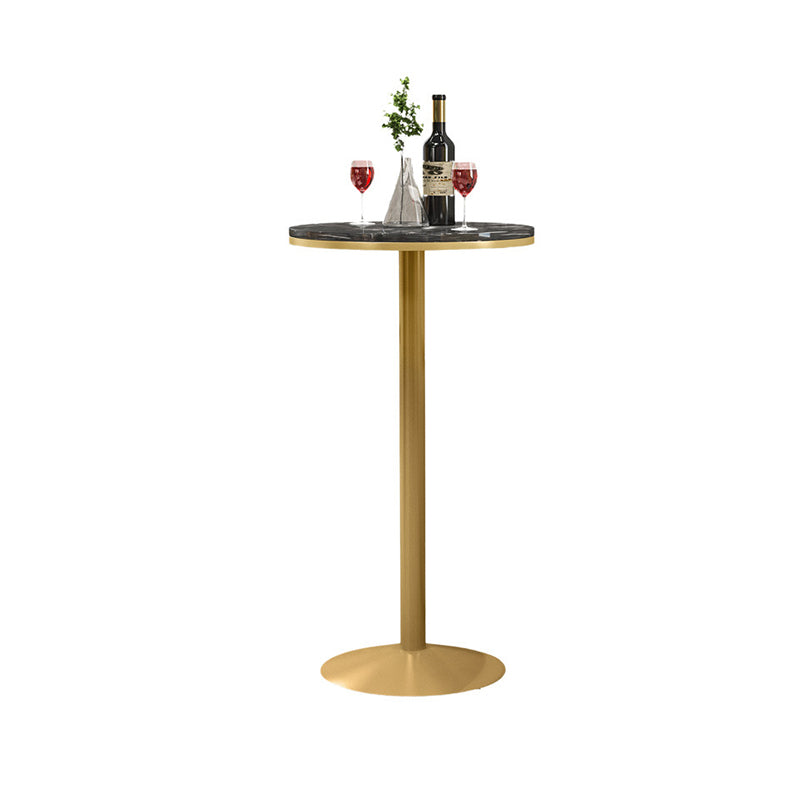 Metal Contemporary Pub Table Set 1/2/3/4 Pieces Bar Set with Upholstered Stools