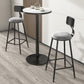 Metal Contemporary Pub Table Set 1/2/3/4 Pieces Bar Set with Upholstered Stools