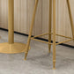 Metal Contemporary Pub Table Set 1/2/3/4 Pieces Bar Set with Upholstered Stools