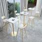 Glam Style Bar Table Set 1/2/3 Pieces Bar Table with Metal Stools Clearhalo 'Bar Furniture' 'furn' 'furn_home_bar_bar_sets' 'Furniture' 'Home Bars & Bar Sets' 'home_bar_bar_sets' 'Kitchen & Dining Furniture' 6222801