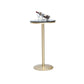 Glam Style Bar Table Set 1/2/3 Pieces Bar Table with Metal Stools Black-Gold 24"L x 24"W Clearhalo 'Bar Furniture' 'furn' 'furn_home_bar_bar_sets' 'Furniture' 'Home Bars & Bar Sets' 'home_bar_bar_sets' 'Kitchen & Dining Furniture' 6222802