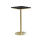 Glam Style Bar Table Set 1/2/3 Pieces Bar Table with Metal Stools Black 24"L x 24"W Clearhalo 'Bar Furniture' 'furn' 'furn_home_bar_bar_sets' 'Furniture' 'Home Bars & Bar Sets' 'home_bar_bar_sets' 'Kitchen & Dining Furniture' 6222803