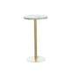 Glam Style Bar Table Set 1/2/3 Pieces Bar Table with Metal Stools White 24"L x 24"W Clearhalo 'Bar Furniture' 'furn' 'furn_home_bar_bar_sets' 'Furniture' 'Home Bars & Bar Sets' 'home_bar_bar_sets' 'Kitchen & Dining Furniture' 6222805
