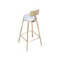 Glam Bar Table Set 1/3 Pieces Rectangle Wood Counter Table with Stools Gold 30"H Stool (Single) Clearhalo 'Bar Furniture' 'furn' 'furn_home_bar_bar_sets' 'Furniture' 'Home Bars & Bar Sets' 'home_bar_bar_sets' 'Kitchen & Dining Furniture' 6222848
