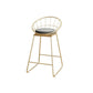 Industrial Round Pub Table Set 1/3 Pieces White and Gold Bar Table Set