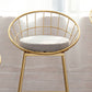 Industrial Round Pub Table Set 1/3 Pieces White and Gold Bar Table Set