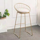 Industrial Round Pub Table Set 1/3 Pieces White and Gold Bar Table Set