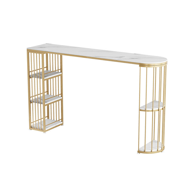 Industrial Style Bar Table Set 1/3 Pieces Stone Fixed Counter Table Set Clearhalo 'Bar Furniture' 'furn' 'furn_home_bar_bar_sets' 'Furniture' 'Home Bars & Bar Sets' 'home_bar_bar_sets' 'Kitchen & Dining Furniture' 6222897
