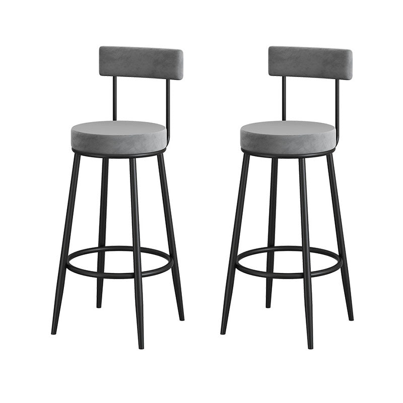 Industrial Style Bar Table Set 1/3 Pieces Stone Fixed Counter Table Set Light-Grey 30"H Stools (Set of 2) Clearhalo 'Bar Furniture' 'furn' 'furn_home_bar_bar_sets' 'Furniture' 'Home Bars & Bar Sets' 'home_bar_bar_sets' 'Kitchen & Dining Furniture' 6222898