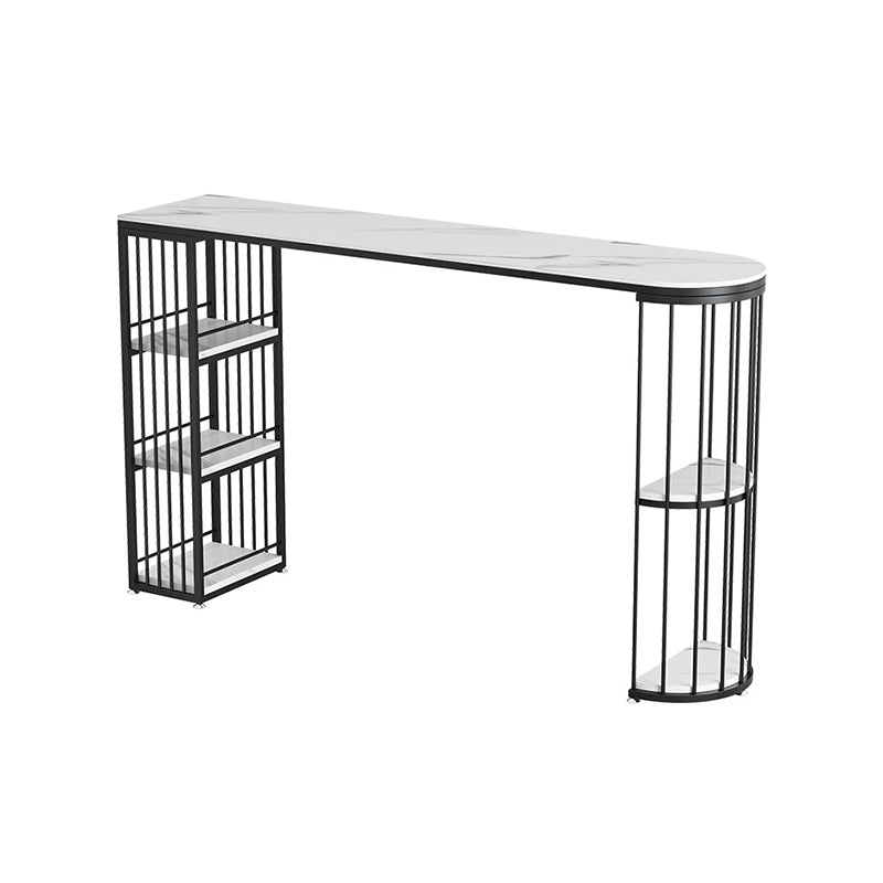 Industrial Style Bar Table Set 1/3 Pieces Stone Fixed Counter Table Set Clearhalo 'Bar Furniture' 'furn' 'furn_home_bar_bar_sets' 'Furniture' 'Home Bars & Bar Sets' 'home_bar_bar_sets' 'Kitchen & Dining Furniture' 6222904