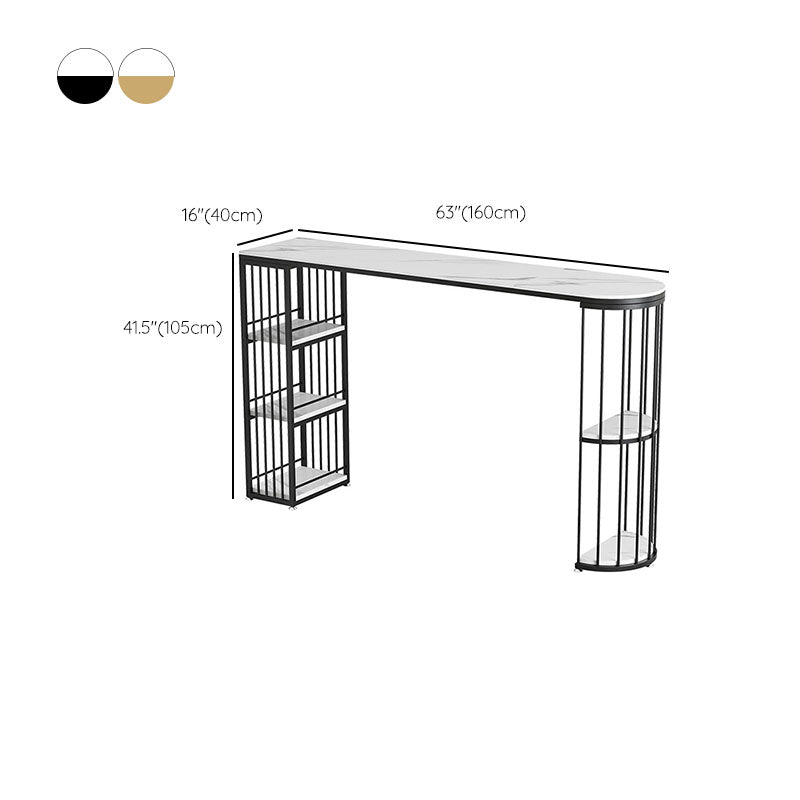 Industrial Style Bar Table Set 1/3 Pieces Stone Fixed Counter Table Set Clearhalo 'Bar Furniture' 'furn' 'furn_home_bar_bar_sets' 'Furniture' 'Home Bars & Bar Sets' 'home_bar_bar_sets' 'Kitchen & Dining Furniture' 6222914