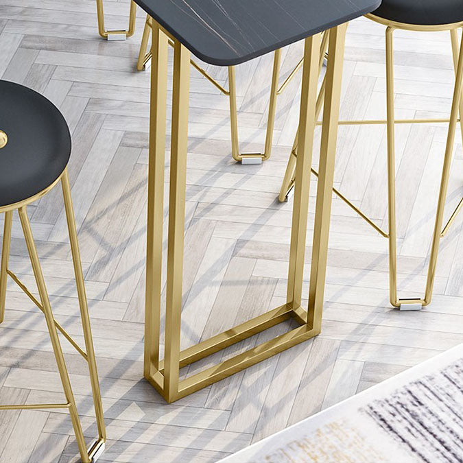 Glam Style Bar Table Set 1/4/7 Pieces Stone Rectangle Counter Table Set for Dining Room Clearhalo 'Bar Furniture' 'furn' 'furn_home_bar_bar_sets' 'Furniture' 'Home Bars & Bar Sets' 'home_bar_bar_sets' 'Kitchen & Dining Furniture' 6222928