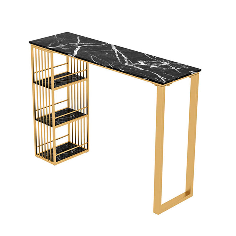 Glam Rectangle Bar Table Set 1/3/5 Pieces Faux Marble Counter Table Set for Dining Room Clearhalo 'Bar Furniture' 'furn' 'furn_home_bar_bar_sets' 'Furniture' 'Home Bars & Bar Sets' 'home_bar_bar_sets' 'Kitchen & Dining Furniture' 6222957