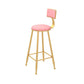 Glam Rectangle Bar Table Set 1/3/5 Pieces Faux Marble Counter Table Set for Dining Room Pink 30"H Stool (Single) Clearhalo 'Bar Furniture' 'furn' 'furn_home_bar_bar_sets' 'Furniture' 'Home Bars & Bar Sets' 'home_bar_bar_sets' 'Kitchen & Dining Furniture' 6222960