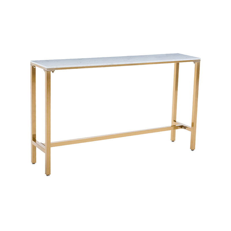 Glam Rectangle Bar Table Set 1/4/7 Pieces Faux Marble Fixed Counter Table Set Clearhalo 'Bar Furniture' 'furn' 'furn_home_bar_bar_sets' 'Furniture' 'Home Bars & Bar Sets' 'home_bar_bar_sets' 'Kitchen & Dining Furniture' 6222983