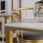 Glam Rectangle Bar Table Set 1/4/7 Pieces Faux Marble Fixed Counter Table Set Clearhalo 'Bar Furniture' 'furn' 'furn_home_bar_bar_sets' 'Furniture' 'Home Bars & Bar Sets' 'home_bar_bar_sets' 'Kitchen & Dining Furniture' 6222986