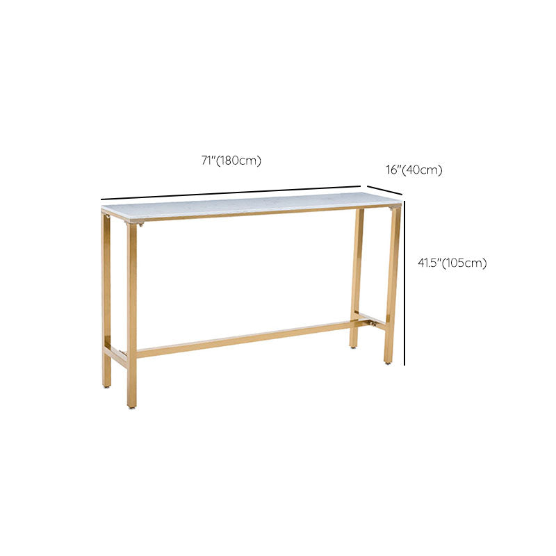 Glam Rectangle Bar Table Set 1/4/7 Pieces Faux Marble Fixed Counter Table Set Clearhalo 'Bar Furniture' 'furn' 'furn_home_bar_bar_sets' 'Furniture' 'Home Bars & Bar Sets' 'home_bar_bar_sets' 'Kitchen & Dining Furniture' 6222992