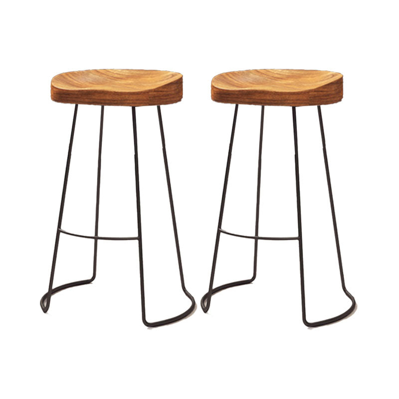 Industrial Style Bar Table Set 1/2/9 Pieces Rectangle Solid Wood Counter Set Wood 29"H Stools (Set of 2) Clearhalo 'Bar Furniture' 'furn' 'furn_home_bar_bar_sets' 'Furniture' 'Home Bars & Bar Sets' 'home_bar_bar_sets' 'Kitchen & Dining Furniture' 6223025