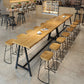 Industrial Style Bar Table Set 1/2/9 Pieces Rectangle Solid Wood Counter Set Clearhalo 'Bar Furniture' 'furn' 'furn_home_bar_bar_sets' 'Furniture' 'Home Bars & Bar Sets' 'home_bar_bar_sets' 'Kitchen & Dining Furniture' 6223028