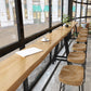 Industrial Style Bar Table Set 1/2/9 Pieces Rectangle Solid Wood Counter Set Clearhalo 'Bar Furniture' 'furn' 'furn_home_bar_bar_sets' 'Furniture' 'Home Bars & Bar Sets' 'home_bar_bar_sets' 'Kitchen & Dining Furniture' 6223034