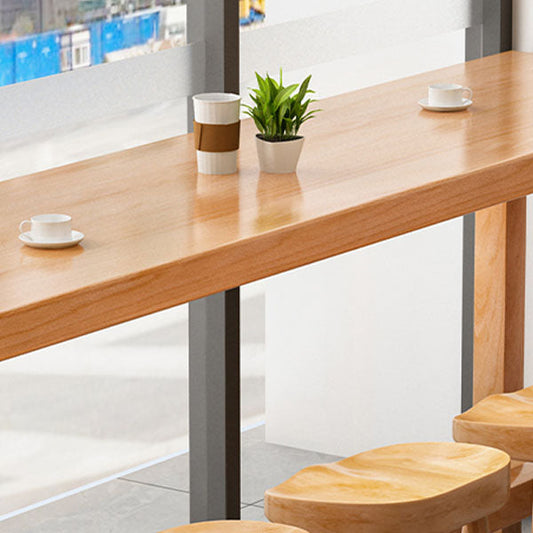 Modern Bar Table Set 1/6/11 Pieces Solid Wood Counter Table with Backless Stools