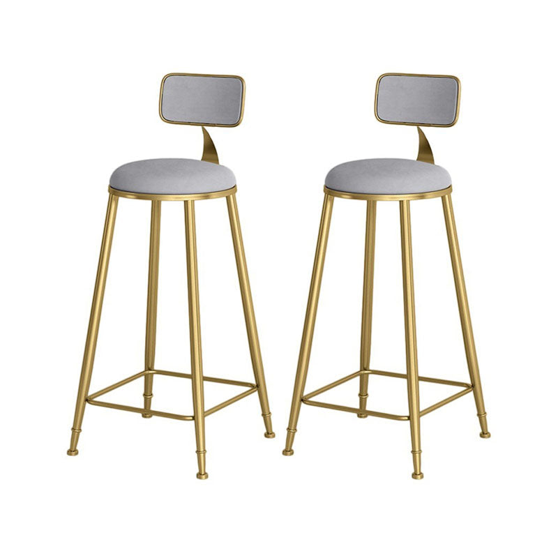 Glam Bar Stool and Table Set 1/2/3 Pieces Pub Table Set for Dining Room Grey 30"H Stools (Set of 2) Clearhalo 'Bar Furniture' 'furn' 'furn_home_bar_bar_sets' 'Furniture' 'Home Bars & Bar Sets' 'home_bar_bar_sets' 'Kitchen & Dining Furniture' 6223097