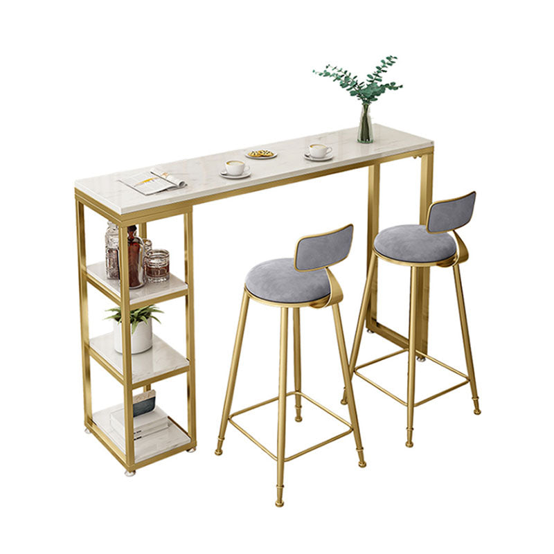 Glam Bar Stool and Table Set 1/2/3 Pieces Pub Table Set for Dining Room Clearhalo 'Bar Furniture' 'furn' 'furn_home_bar_bar_sets' 'Furniture' 'Home Bars & Bar Sets' 'home_bar_bar_sets' 'Kitchen & Dining Furniture' 6223103
